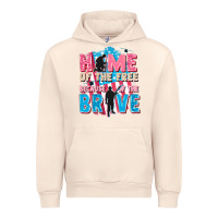 Sandshell Home of the free because of the brave Urban Hoodie - FaDigitalArtStudio