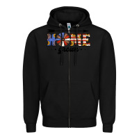 Black home grown american flag windmill Zipper Hoodie - Jasminsmagicworld