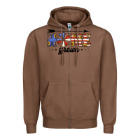 Chestnut home grown american flag windmill Zipper Hoodie - Jasminsmagicworld