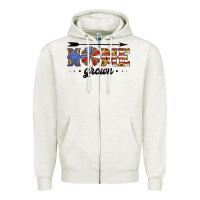 Oatmeal Heather home grown american flag windmill Zipper Hoodie - Jasminsmagicworld
