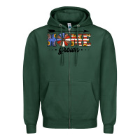 Sports Green home grown american flag windmill Zipper Hoodie - Jasminsmagicworld
