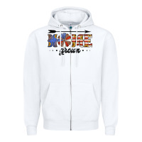 White home grown american flag windmill Zipper Hoodie - Jasminsmagicworld