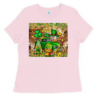 Bubblegum Pink St. Patrick's Day gnomies truck tumbler Ladies Tee - Neo Western