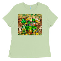 Matcha St. Patrick's Day gnomies truck tumbler Ladies Tee - Neo Western