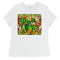 St. Patrick's Day Gnomies Truck Tumbler Ladies Tee | Teevron