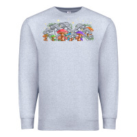 Heather Grey magic mushroom Premium Sweatshirt - TumblerDesignByShophia