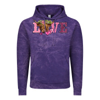 Cloud Purple valentine's day love highland cow Vintage Hoodie - BarkalooDesign