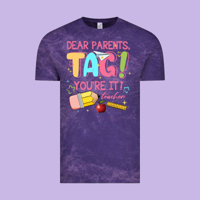 Dear Parents Tag Youre It Teacher Vintage Tee Designed By Jahusdesignshop
