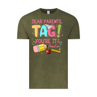 Vintage Olive dear parents tag youre it teacher Vintage Tee - JahusDesignShop
