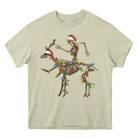 Mossy skeleton deer santa Heavy Core Tee - FaDigitalArtStudio