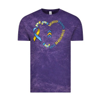 Cloud Purple world down syndrome day Vintage Tee - MaliasSmallBusiness