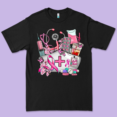 Nurse  And Cancer Premium Tee Designed By Adodesignshop