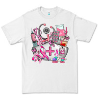 White nurse  and cancer Premium Tee - AdoDesignShop