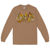 Toasted Coconut created with a purpose with sunflower and butterfl Long Sleeve Tee - NancyCooperArtShop