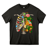 Asphalt skeleton chest christmas Heavy Core Tee - FaDigitalArtStudio