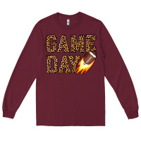 Burgundy game day football Long Sleeve Tee - JahusDesignShop