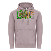 Vintage Zinc love luck with clover Vintage Hoodie - NancyCooperArtShop