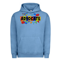 Pigment Pebble Blue Advocate Autism Urban Hoodie - FaDigitalArtStudio