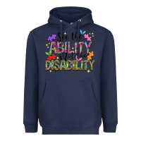 Navy see the ability not the disability nca Heavyweight Hoodie - NancyCooperArtShop