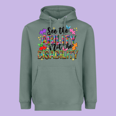 See The Ability Not The Disability Nca Heavyweight Hoodie Designed By Nancycooperartshop