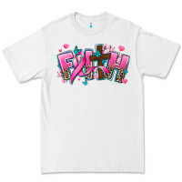 White cancer faith cross Premium Tee - AdoDesignShop