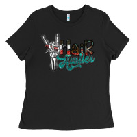 Black hair hustler2 Ladies Tee - SublimationCraftShop