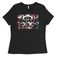 Black cowhide, leopard serape backgraund Ladies Tee - JahusDesignShop