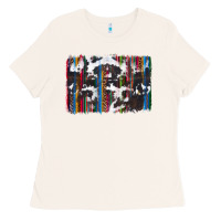 Bone cowhide, leopard serape backgraund Ladies Tee - JahusDesignShop