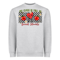 Heather Grey my class full of sweet hearts Heavyweight Sweatshirt - MaliasSmallBusiness