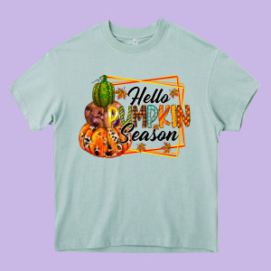 Hello Pumpkin Season Heavy Core Tee Designed By Racoondesign