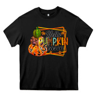 Black hello pumpkin season Heavy Core Tee - RacoonDesign