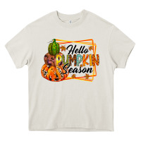 Cream hello pumpkin season Heavy Core Tee - RacoonDesign