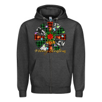 Charcoal Heather merry christmas windmill Zipper Hoodie - Jasminsmagicworld