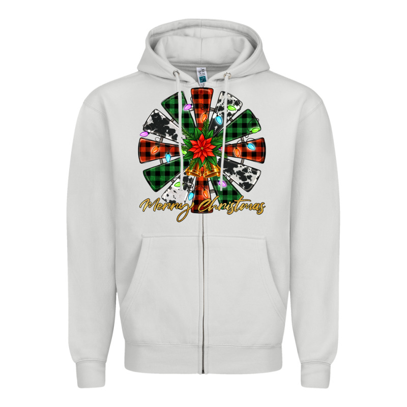 Merry Christmas Windmill Zipper Hoodie by Jasminsmagicworld | Teevron