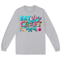 Moon Dust eat sleep craft repeat Long Sleeve Tee - NancyCooperArtShop
