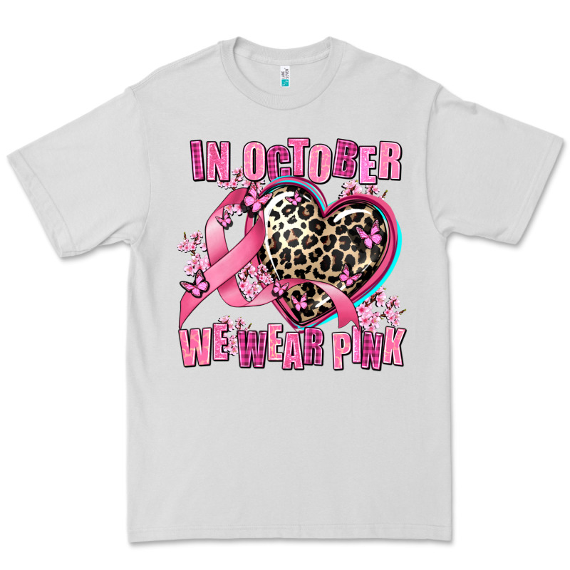 Western Leopard  In October We Wear Pink Heart Premium Tee by AdoDesignShop | Teevron