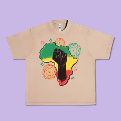Africa Map Urban Heavy Tee Designed By Maliassmallbusiness