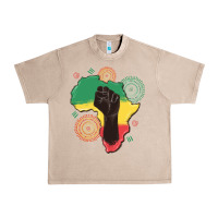 French Oak africa map Urban Heavy Tee - MaliasSmallBusiness