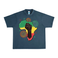 Midnight Navy africa map Urban Heavy Tee - MaliasSmallBusiness