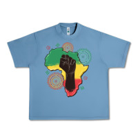 Pebble Blue africa map Urban Heavy Tee - MaliasSmallBusiness