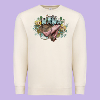 Country Mama Premium Sweatshirt Designed By Howdyjamesfarm