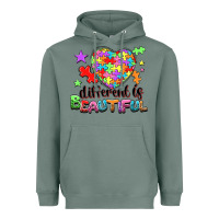 Sage Different is beautiful Heavyweight Hoodie - NancyCooperArtShop