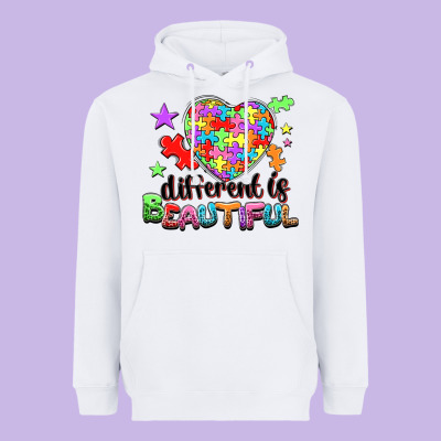 Different Is Beautiful Heavyweight Hoodie Designed By Nancycooperartshop