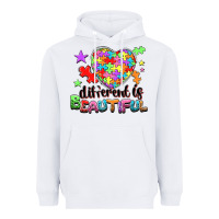 White Different is beautiful Heavyweight Hoodie - NancyCooperArtShop