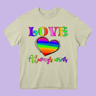 Love Always Wins Heavy Core Tee Designed By Hra Design Shop