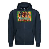 Navy merry christmas cactus Zipper Hoodie - Jasminsmagicworld