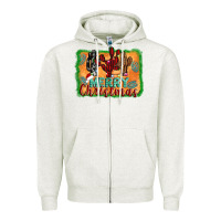 Oatmeal Heather merry christmas cactus Zipper Hoodie - Jasminsmagicworld