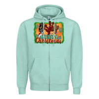 Seafoam merry christmas cactus Zipper Hoodie - Jasminsmagicworld