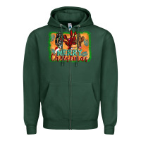 Sports Green merry christmas cactus Zipper Hoodie - Jasminsmagicworld