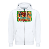 White merry christmas cactus Zipper Hoodie - Jasminsmagicworld